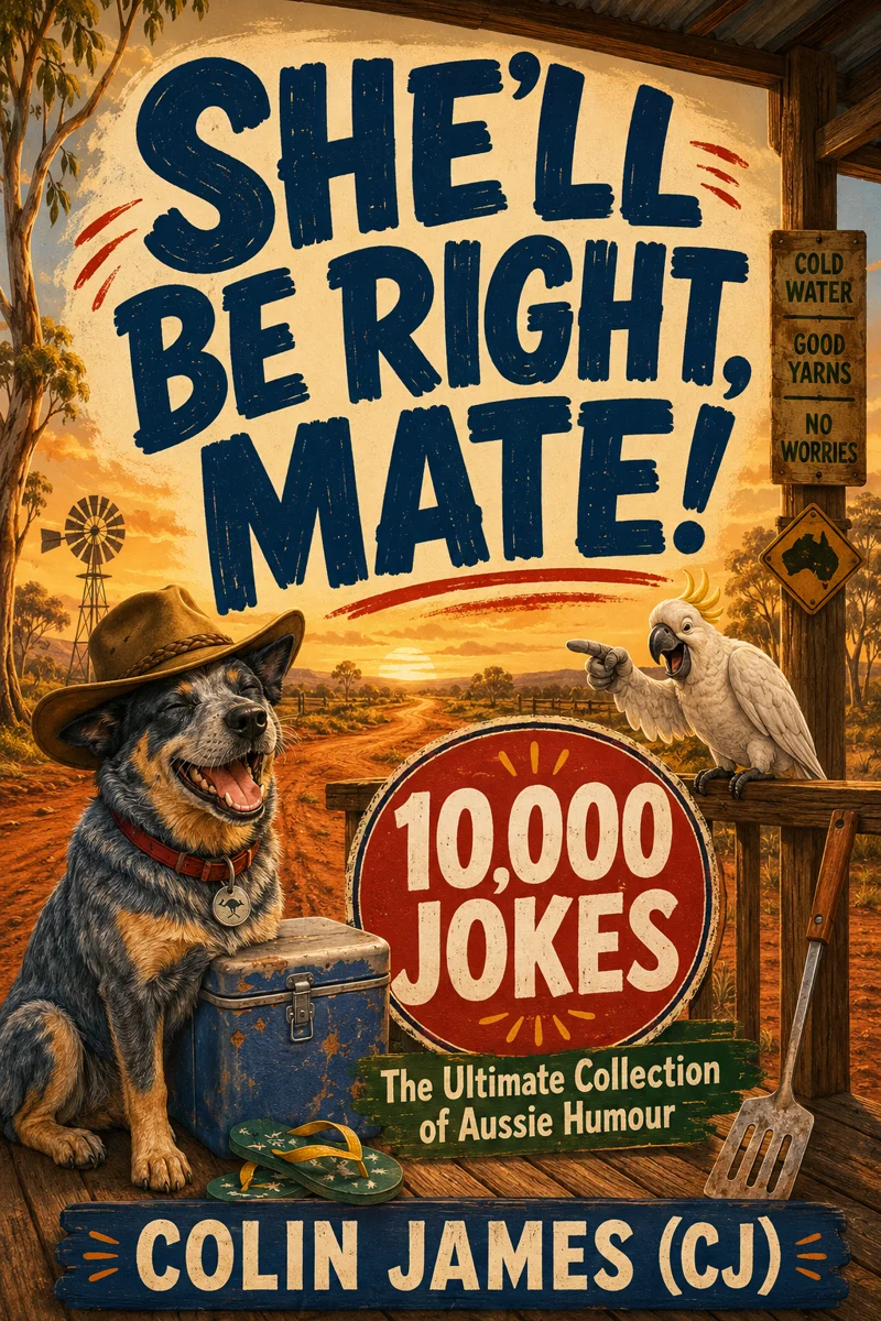 She'll Be Right, Mate! — 10,000 Jokes, The Ultimate Collection of Aussie Humour, by Colin James (CJ)